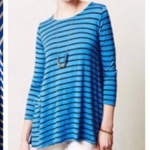 Anthro Puella Darcy Striped Swing Tunic -M - Picture 5 of 5